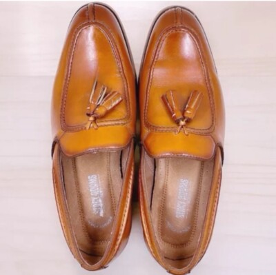 Stacy Adams Donovan Leather Tassel Loafer Memory Foam Cognac SZ 10 STACY ADAMS Men main image 2