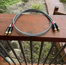 2 Ft. Audiophile Interconnect Cables Gold Neutrik Rean RCA Phono Connectors