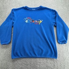 Walt Disney World Fleece Sweatshirt CrewneckLarge Blue Mickey Mouse VTG