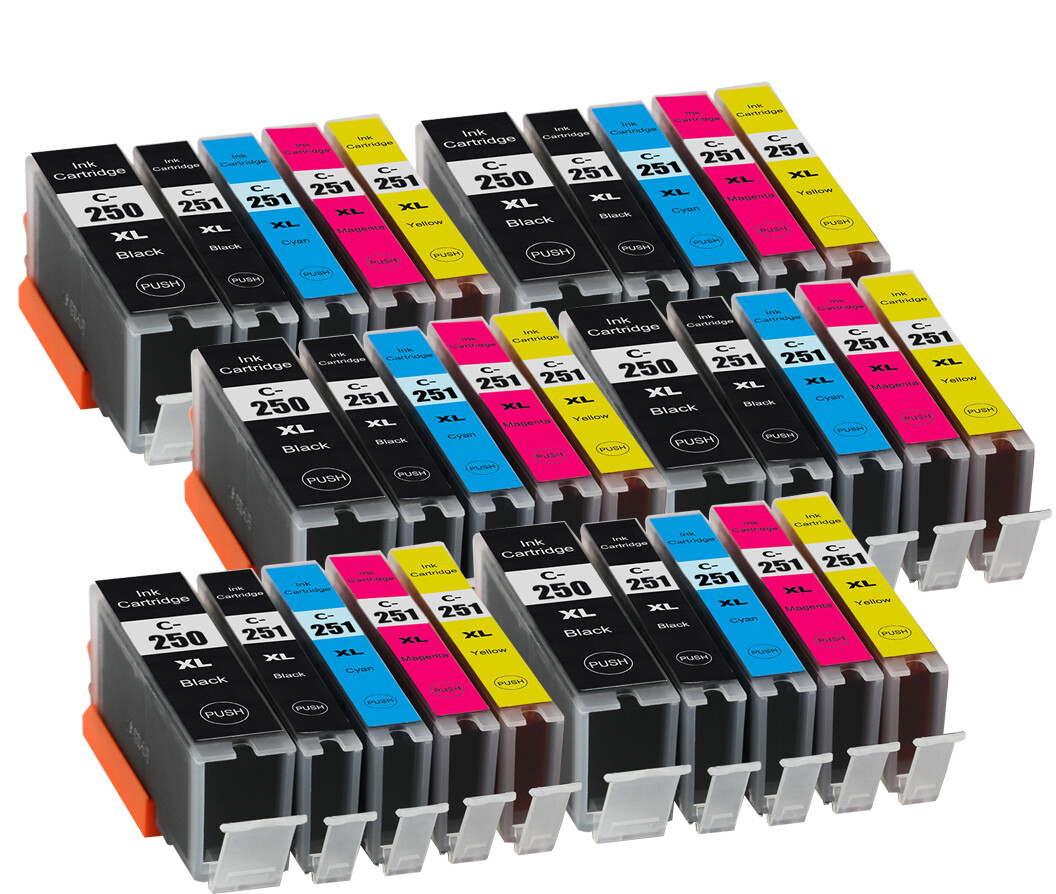 Printer Ink Cartridge 250XL 251XL + smart chip for Pixma MG5620 MG6620 MG6420-image