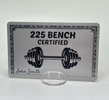 Custom Bench Press PR Card | Gym Rat Gift | Personalized Gym Gift