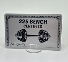 Custom Bench Press PR Card | Gym Rat Gift | Personalized Gym Gift