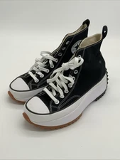 Converse Run Star High Black/White Women Size 7 166800C