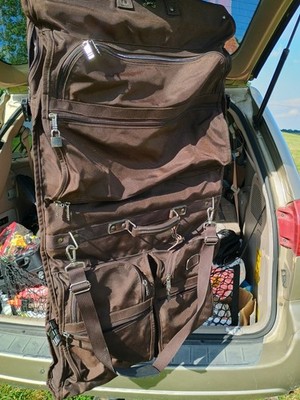 TUMI Alpha Tri-Fold Carry-On Garment Bag Nylon Brown 
