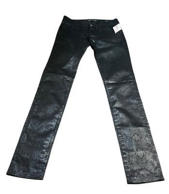 Mavi Jeans Serena Low-Rise Super Skinny Size 27x31 Black Snake Print NEW