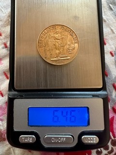 20 Francs OR Génie 1893 A 6 45g