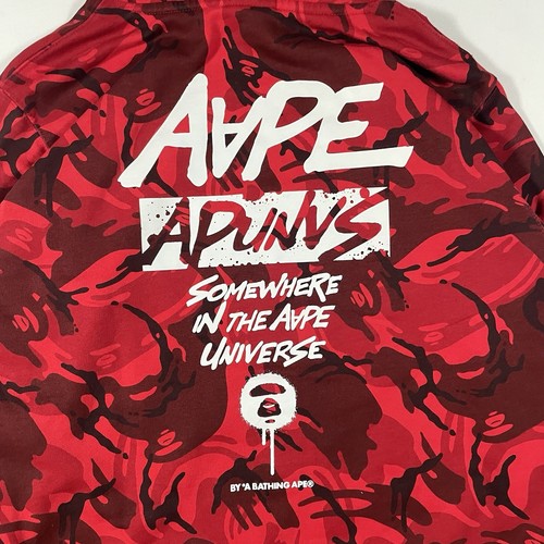 Classic Red Bape Camo Somewhere in the Ape Universe Aape by Bathing Ape Mens XL - Picture 3 of 12