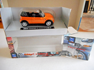 New-Ray City Cruiser Collection Mini Cooper S Cabrio orange 1:43 + Box