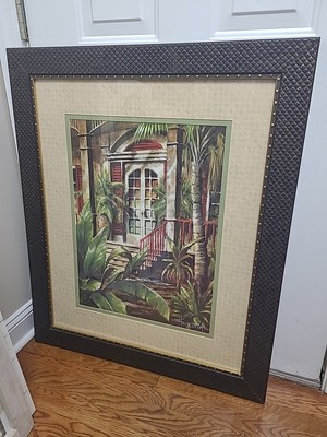 Steve Butler Key West Retreat II 26X32 WALL ART PICTURE Palm Trees Florida Keys 