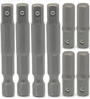 8 Pieces 1/4" Hex to 1/4 Socket Adapter, 6.35Mm Hex to Square Socket Bit Adapter