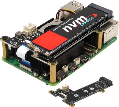 PCIe M.2 SSD Shield for Raspberry Pi 5 NVMe 2230 2242 2260 2280 Support
