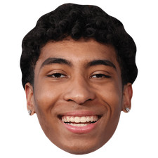 Cam Christie (Smile) Celebrity Mask, Flat Card Face, Fancy Dress Mask