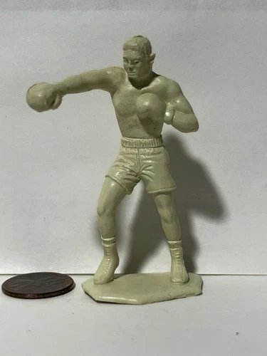 Boxer Marx Sports cream yellow plastic figure miniature athlete dime store toy