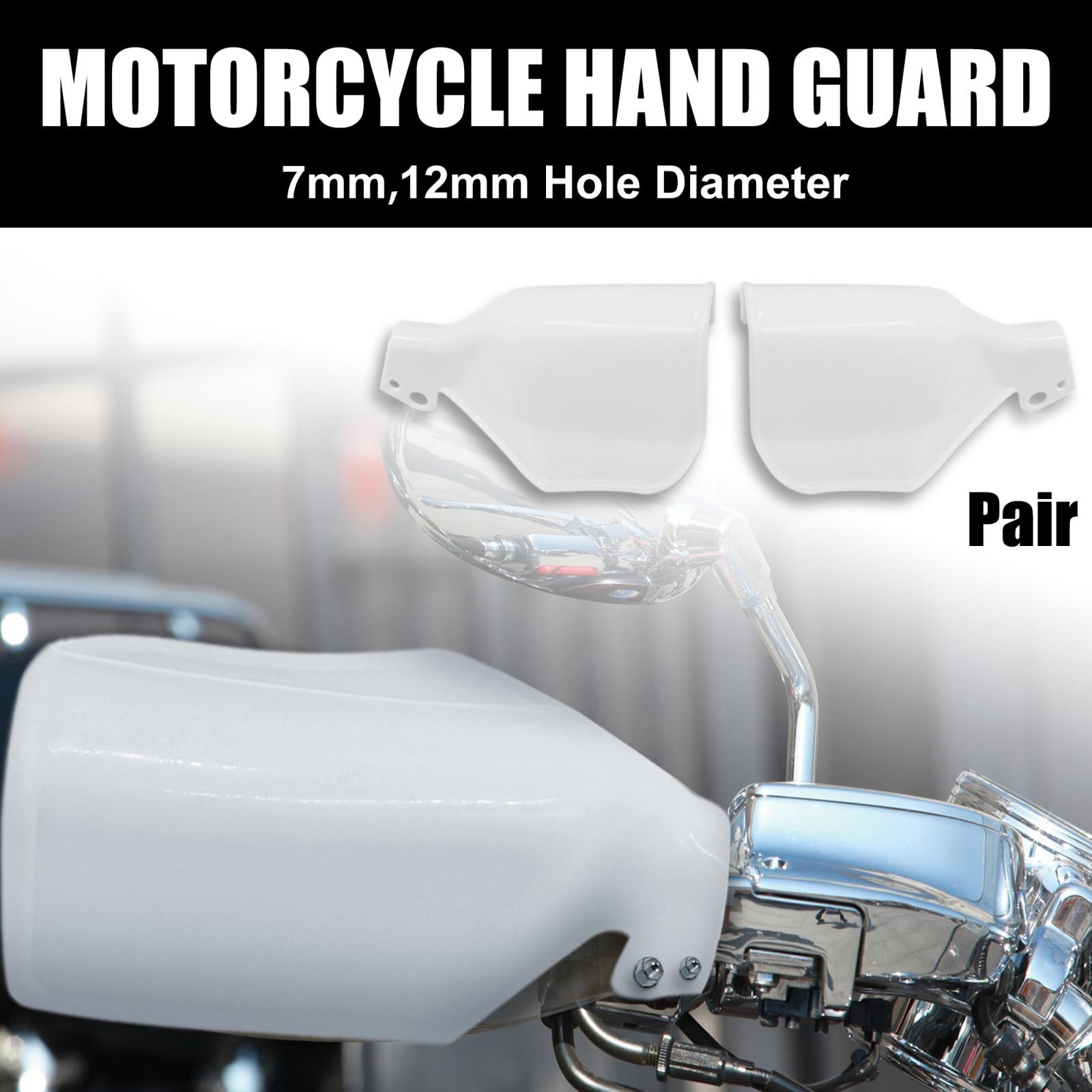 1Pair White Motorcycle Handlebar Brush Bar Hand Guard Handguard for Yamaha