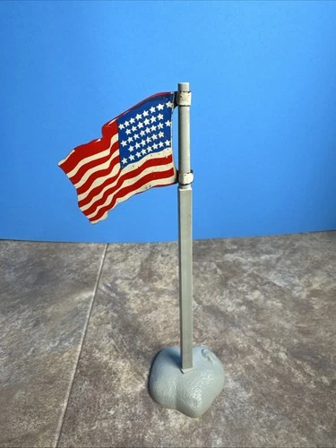 Marx 36 Star Flag Pole & Base Vintage  Playset