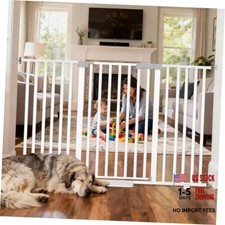 30"-62.5" Extra Wide Baby Gate for Doorways/Hallways,Pressure-Mounted Dog Gate