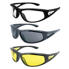 Global Vision 3 Pair Integrity Safety Glasses ANSI Z87.1+ Sunglasses Rubber Ear