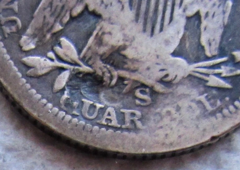 1865-S Seated Liberty Silver Quarter Rare Key Date Full Liberty Cleaned Damaged - Image 4 of 4