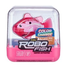 Set Di 2 Pesci Robot Giocattolo Da Bagno, Nuotano In 5 Direzioni, Cambiano Colore A Contatto Con L’acqua – Viola + Arancione