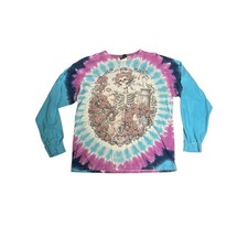 Grateful Dead Bertha Liquid Blue 95  Tie Dye Long Sleeve L Rare 30yrs Vtg