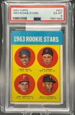 1963 Topps Rookie Stars Willie Stargell #553 Graded PSA 6 Rookie RC Pirates