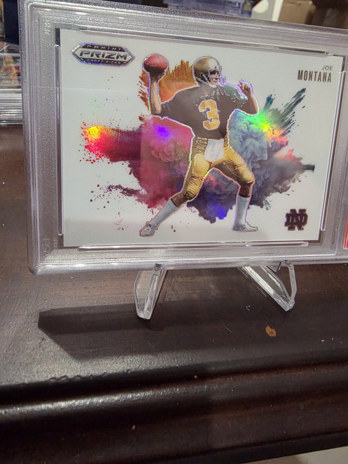 2025 Panini Prizm Draft Picks Color Blast Joe Montana GEM MINT PSA 10 POP 2!! view 8