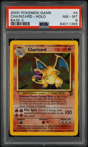 Charizard graded PSA 8 for sale on eBay