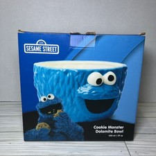 New Sesame Street Cookie Monster Dolomite Bowl 39oz-Official- Gift Free Ship