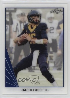 2016 Leaf Clear Retro Acetate Blue 7/25 Jared Goff #12 Rookie RC 1bm4