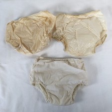 Lot of 3 Vintage Baby Rubber Pants Diaper Cover White Sizes XL Sm