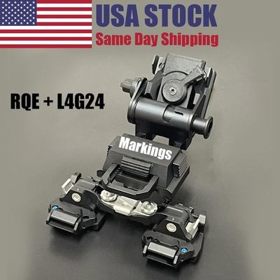 #ad #ad L4 G24 Mount L4G24 with RQE Dual Bridges NVG Mount For PVS14 PVS18 w Markings $197.99