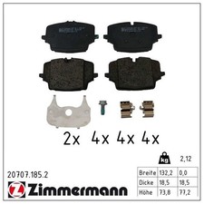 ZIMMERMANN Bremsbelagsatz, Scheibenbremse 20707.185.2 für BMW MINI