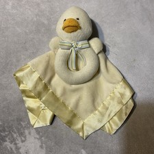 Carter s Yellow Duck Lovey Security Blanket Rattle Ring