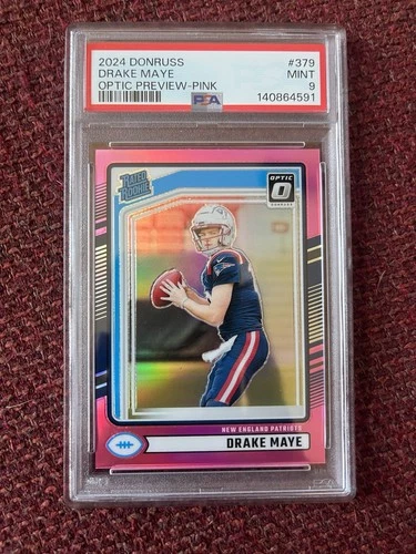 2024 PANINI DONRUSS OPTIC PREVIEW-PINK #379 DRAKE MAYE ROOKIE RC PSA 9
