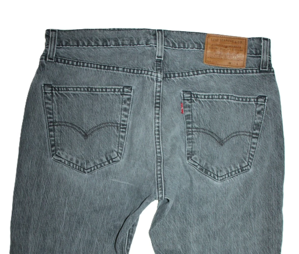 Vaqueros Levi's 511 Slim Fit para hombre W32 L30 gris denim Big E 511-3308 - Imagen 4 de 4