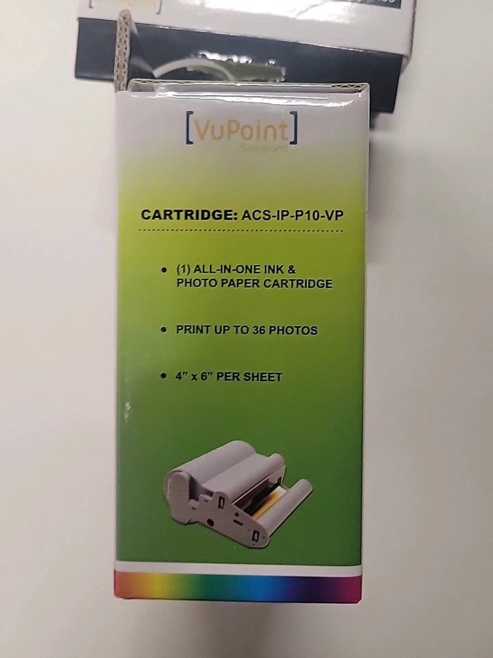 VuPoint Solutions Color Cartridge ACS-IP-P10-VP For Photo Cube Compact Printer  - Image 3 of 4