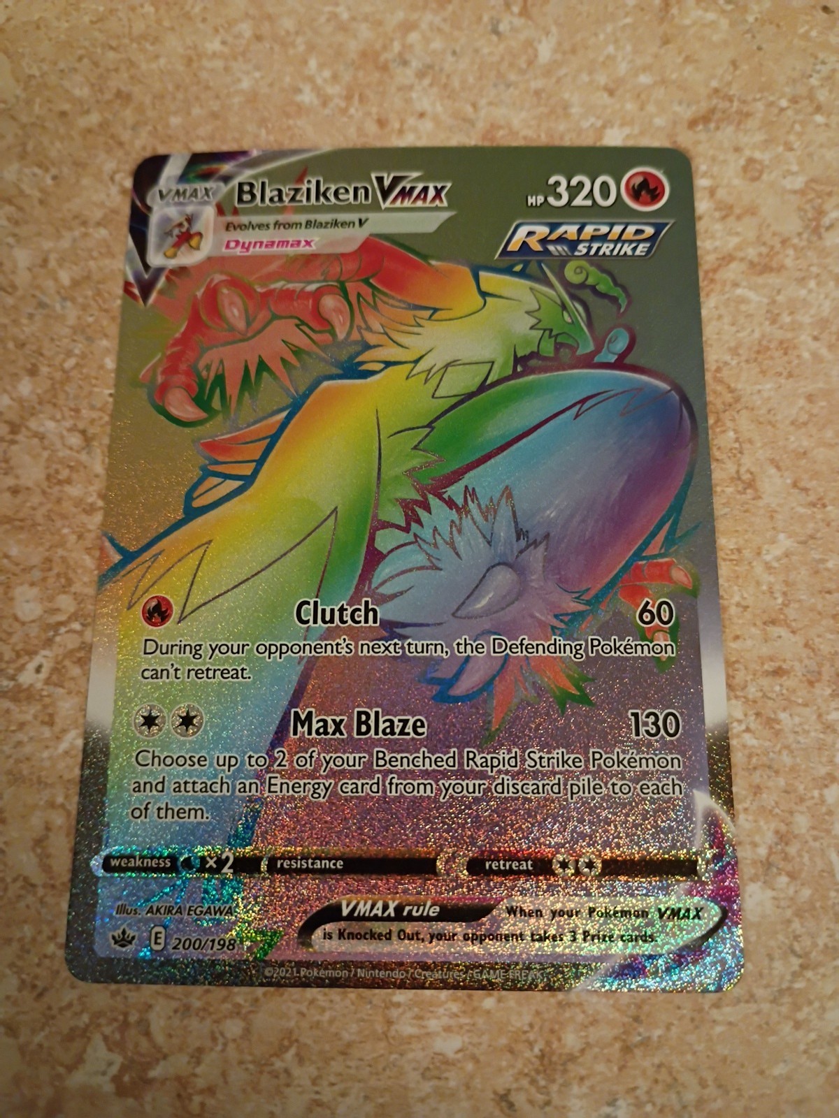 Blaziken Vmax - 200/198 Chilling Reign Rainbow Pokemon - NM