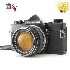 MINT Olympus OM-1 Black SLR 35mm Film Camera G.Zuiko 50mm f1.4 Lens From JAPAN