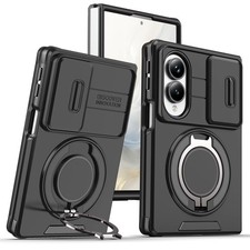 For Samsung Galaxy Z Fold 8 Hybrid Case Rotating Stand and Privacy Camera Cover