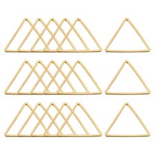 Triangle Earring Beading Hoop Hollow Frame Charm 20mm/ 0.78" Brass Tone, 50pcs