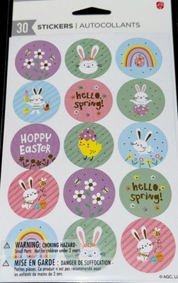 HAPPY EASTER STICKERS                  6  X 4  HELLO SPRING! BEAUTIFUL 