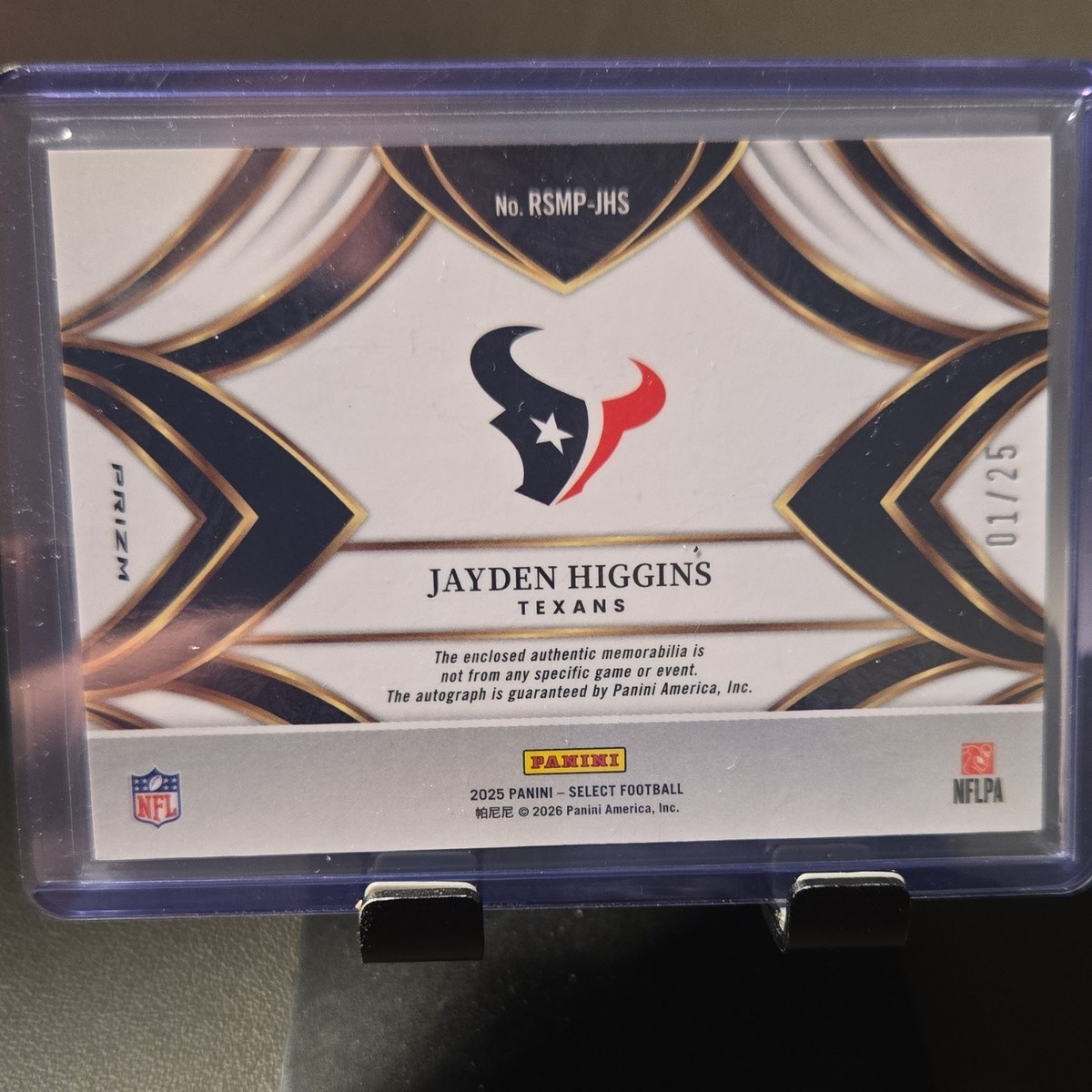 2025 Panini Select Auto Tie Dye Jayden Higgins 01/25 #RSMP-JHS | eBay