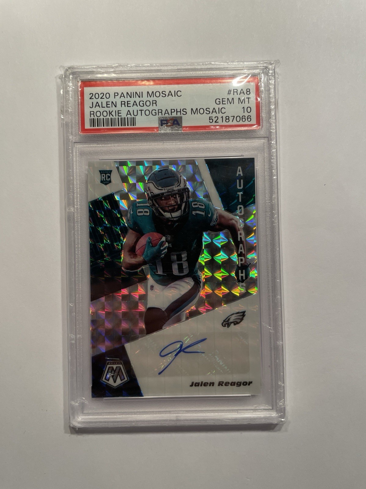 Jalen Reagor Panini Mosaic Rookie Autographs Mosaic #RA8 Base