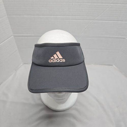 Adidas Areoready Women's Tennis Visor Grey Adjustable Strapback Euc