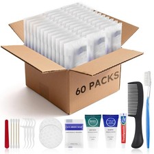 Toiletry Kits Travel Essentials Disposable Hygiene in Bulk, Trial Size Toilet...