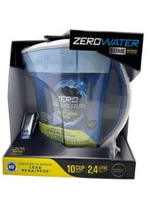 ZeroWater 10 Cup 5 Stage Water Filtration Pitcher Dispenser Water Meter & Filter