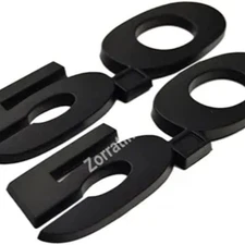 2 pieces(pair) Matte 5.0 Liter Door Fender Side Emblem Badge - All matte black