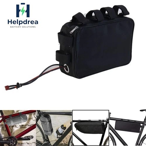 Bike Tube Frame Pack Bag Case Battery Front Storage Mtb Ebike