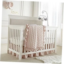  - Heritage Crib Bed Set - Baby Nursery Set - Blush Velvet - Rich Velvet - 4 
