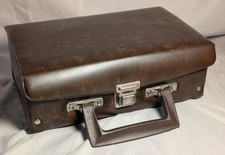 Vintage BMI 12 Audio Cassette Tape Case Holder Brown Faux Leather NEAT